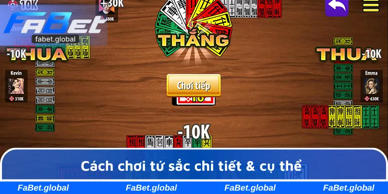 Cách chơi tứ sắc chi tiết & cụ thể